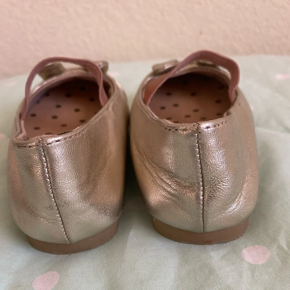 Toddler Baby Cat & Jack Girls Gold Bun Dress Shoes Size 5